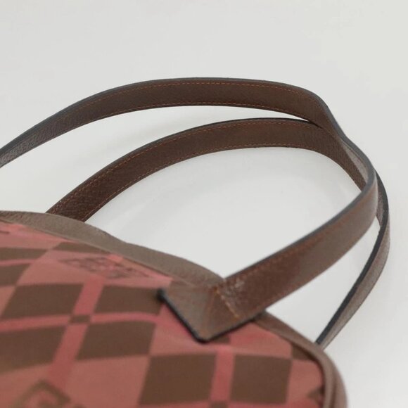 GIVENCHY Hand Bag Canvas Brown Gold Auth - Picture 8 of 16